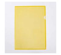 Portable Plastic Folder L-Shaped Transparent Insert A4 Folder Multi-Purpose 6-Pcs Can Hold Exam Papers Documents Etc Versatile(Gelb)