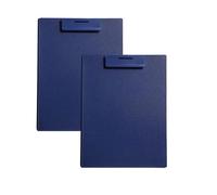 Portable Plastic Folder Strong Metal A4 Folder Multi-Functional Widened Writing Board Capacity 100 Sheets of Paper Versatile(Donker Blauw,4cm/1.18)