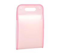 Portable Plastic Folder Vertical 13-Layer Large-Capacity Categorized A4 Folder Portable Suitable for Schools Or Offices Versatile(Pale red)