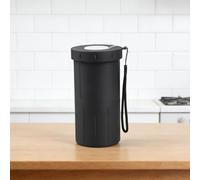 Portable Plastic Spit Cup with Ergonomic Two-Part Design for Sunflower Spitting and Shell Containment (Black)
