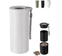 Portable Plastic Spit Cup with Ergonomic Two-Part Design for Sunflower Spitting and Shell Containment (White)
