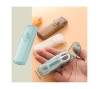Portable Plastic Toothpick Case - Clear Toothpick Holder for Outdoor Travel, Kitchen, and Restaurant Supplies - 1pc blue style C