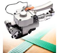 Portable Pneumatic Baler, Handheld Strapping Machine for PP/PET & Steel Straps, Industrial Banding Tool for Warehouses