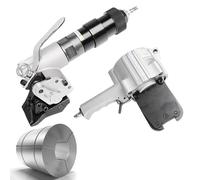Portable Pneumatic Packaging Machine, Manual Steel Banding Tool, 19mm/25mm/32mm Width Metal Belt Strapping Machine, Tensioner and Cutter Sealer, for Metals, Building Materials, Cargo(25mm/1in)