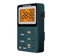 Portable Pocket AM FM Radio Rechargeable for dsp Player Type-C | Pocket AM FM Radio With for dsp Chip Orange Backlit LCD 600mAh Type-C for battery 32GB TF MP3 Playback And Earphones(Green)