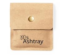 Portable Pocket Ashtray - Smell Proof Kraft Paper Small Popper Wallets w/Sturdy Metal Button, Fireproof Lining, Aluminium Foil, Thermal Foam - Kraft Paper Travel Pouch, Kraft Paper Singles Pack