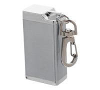 Portable Pocket Ashtray with Lid, Silver Iron Keychain Tube