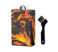 Portable Pocket Cigarette Ashtray, Compact Metal Ashtray with Lid, Smell Proof Ash Tray with Carabiner for Indoor Outdoor Travel Camping Picnic Car Sand