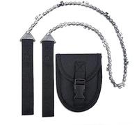 Portable Pocket Hand Chainsaw, Folding Survival Chain Saw with Belt Bag, Emergency Saw for Gardening Survival Outdoor Camping Wood Cutting Hiking Hunting Wood Cutting (Black)