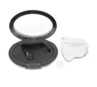 Portable Pocket Microscope,30X 60X Mini Microscope,Mini Pocket Microscope with 2 LED Lights, Handheld Magnifying Glass, Mini Pocket Microscope for Plants Circuits Coins Stamp