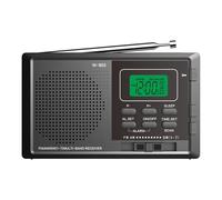 Portable Pocket Radio | AM/FM/OC Radio, Short Waves, 2 AA Batteries, Powerful Reception Weather Warning, Outdoor Survival Accessories for Hiking, Climbing, Camping, Home