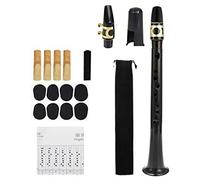 Portable Pocket Saxophone, Pocket Saxophone Kit, Alto Mouthpiece Set With Reed Bag, Natural Saxophone Practice Tool For Improving Saxophone Technology, Black