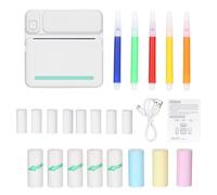 Portable Pocket-size Thermal Printer Wireless BT Printer Simple Operation Support Photo Notes Errors Text Memo Printing Green