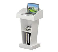 Portable Podium - Adjustable Lectern with 2 Sto Shelves, Perfect for Churches, Conferences & Events - Versatile Speaker Stand for Presentats & Recept De