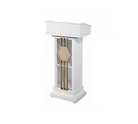 Portable Podium Stand - Adjustable Height Mobile Pulpit for Conferences Weddings Speeches - Lightweight Easy to Transport Professional White Presentation Desk