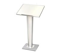 Portable Podium Stand for Churches Heavy Duty Floor Lectern Mobile Reception Desk Professional Pulpit for Events White Lightweight Speech Stand