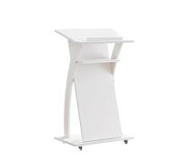 Portable Podium with Lockable Wheels & DripGuard DesignSturdy Wooden Teaching Support for Classrooms Churches & LecturesPerfect for Presentats & Lessons