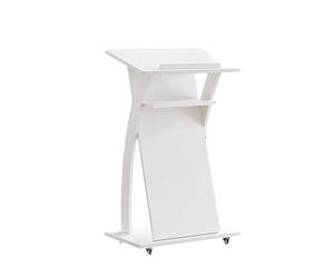 Portable Podium with Lockable Wheels & DripGuard DesignSturdy Wooden Teaching Support for Classrooms Churches & LecturesPerfect for Presentats & Lessons
