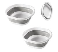 Portable Pool Foot Bathtub, Foldable - Bubble Bath for Feet, Foot Tub, Easy to Clean Tub for Foot Bath at Home, Portable Foot Bath Tub for Women, Men & Seniors (Grey - 26 x 17 x 9 cm)