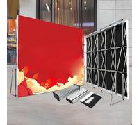 Portable Pop Up Display Stand, Aluminum Fabric Booth Frame for Photography Backdrops, Ideal for Vocal Concerts and Poster Exhibitions
