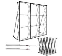 Portable Pop Up Display Stand withFabric BackdropTrade Show Booth 230x605cm Lightweight Easy Carry Bag Ideal for Concerts Events Exhibits Marketing