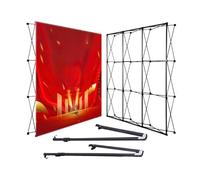 Portable Pop Up Display StandAdjustable Height 230305cm Width 155605cm WindResistant RustProof Iron Frame Foldable Easy Installation for Indoor Events & Trade Shows