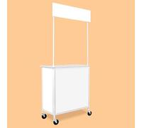 Portable Pop Up Podium TableFoldable Promotal Counter for Exhibits Retail Bars & EventsTasting Table with Sto for markets & Advertising Displays