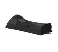 Portable Pops Up Sleeping Bag Tent With Skylight Net Window Automatic Opening Outdoor Shelter Weather Resistant Oxford PU Material For Camping Hiking Travel With Storage Bag Ground Nails(Black)