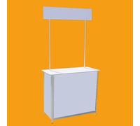 Portable Popup Counter Table Booth for Tradeshow, Folding Advertising Banner Stand with Storage Bag, Ideal for Reception and Supermarket Events