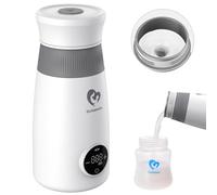 Portable Portable Baby Bottle Warmer, Automatic Instant Mixing Bottle Warmer for Breast Milk or Formula with LED Digital Temperature Display, Ideal for Travel