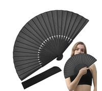 Portable Portable Fan Black - Compact Folding Breeze Creator Handle Accessories, Stylish Foldable Device | Heavy Duty Travel Van with Hinge Holder Perfect for uti