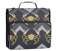 Portable Portfolio Organizer Binder Waterproof Binder with Extra Pockets for Middle Student 1.5-Inch 3-Rings with Handle and Removable Shoulder Strap (prop4) School Supplies