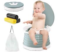 Portable Potty for Toddlers, 2-in-1 Travel Potty Kids Training Toilet Seat (Grey)