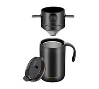 Portable Pouring Coffee Maker - Professional Premium Insulated Stainless Steel Coffee Set Brewing System, Small Drinking Travel Set with Carry Bag | For Outdoor Backpacking Car Campfire Cafe Winter Go
