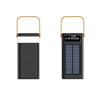 Portable Power Bank 100000mAh 120W PD 20W Powerbank battery pack Charger Large Capacity 5 Outputs 2 Inputs Solar energy with double Fast Charging cables for iPhoneiPad Camping (Black)