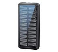 Portable Power Bank | 10000mAh USB Solar Charger with Panel - Slim Design for Fishing Camping Travel Beach Airplane University Backpack Car Festival