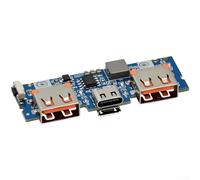 Portable Power Bank Circuit Board Featuring Dual Output And Input For 3.7v Lithium Battery Fast 2.4a Charging Led Indicator Blue Pcb Module 5.53 X 1.9 Cm Size