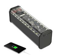 Portable Power Bank - DIY Battery Shell, External Charger Case with 22.5W Fast Charging, 2 USB Ports Transparent Electronics Housing, Ideal for Traveling Camping Commuting