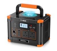 Portable Power Station 500W(Peak 1000W), GRECELL 519Wh Outdoor Solar Generator Backup Battery Pack with 2 230V AC Outlets, 500W 10-Port Powerhouse for RV/Van Camping Road Trip Home Emergency
