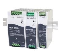 Portable Power Supply 12v 24v 5a 10a Supplies WDR-75W 120W 240W Din Rail Mounted Single Output Dc for Industrial Control(24V_240W)