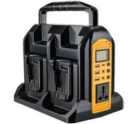 Portable Power Supply Inverter 350W 4-Port Power Supply for Dewalt Lithium Ion Battery 20V MAX DC to AC 120V Converter with AC Output, USB Port, Port