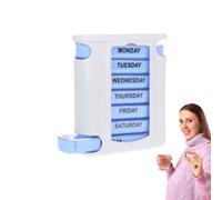 Portable PP Pill Storage Box - 7-Day Family Medicine Box, Weekly Medicine Case & Daily Pill Organizer With 4 Compartments For Morning, Noon, Evening & Night Pills | Portable Medicines Planner For Home