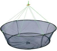 Portable Prawn Bait Crab Shrimp Net Drop Landing Fishing Pier Harbour Pond 31.5" Folding Net for Keeping Fishes Minnows Lobsters Crab Basket Traps for Fishing Keeping Fishes Minnows Lobsters