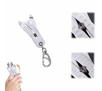 Portable Precise Thread Size Checker Keychain, Nut and Bolt Head Size Catcher, Quick Hand Measuring Tool for Bolt and Nut Identifier Gauge Sizes (Silver*1)