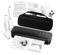 Portable Printers Wireless for Travel, Bluetooth Inkless Thermal Printer Support 8.5" X 11" Letter & A4, Small Mobile Printer for Phone Laptop Home Car Office, with Carry Case & 4 Rolls Thermal Paper