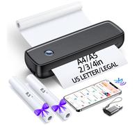 Portable Printers Wireless for-Travel, Inkless Printer Mini Bluetooth Small Printers Support 8.5" X 11" US Letter Legal, A4, A5 Size for Office, Home, Compatible with iOS, Android&Laptop (Small)