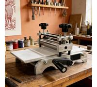 Portable Printmaking Press & Slab Roller, Manual Etching Printing Press, Adjustable Manual Press, for Paper, Wood, Lino, and Copperplate, Perfect for Studio, Home, and Educational Use
