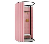 Portable Privacy Dressing Room, Removable Mobile Changing Tent, Ideal for Home Office & Shopping Centers, Lightweight Pink, 100x95cm - Perfect for On-the-Go Dressing!