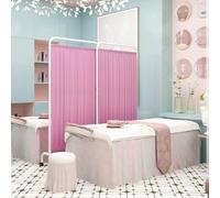 Portable Privacy Screen on Wheels, 6ft High Room Divider for Medical, Salon, and Health Hall Use