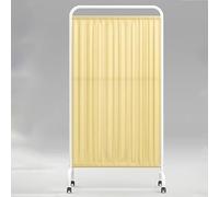 Portable Privacy Screen, Room Divider, Medical Privacy Screen With Wheels, Folding & Rolling Room Divider For Health Room Cubicle Clinic Salon, Bed Partition With Rounded (Size:2panel,Color:Yellow)